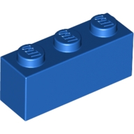 Lego kostka (kostička) 1x3, modrá (362223)